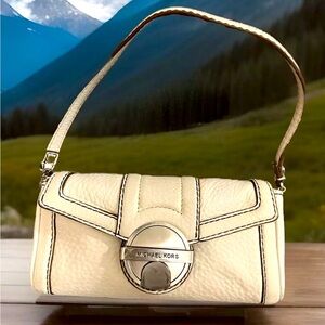 Michael Kors Almond Leather Clutch Handbag Purse